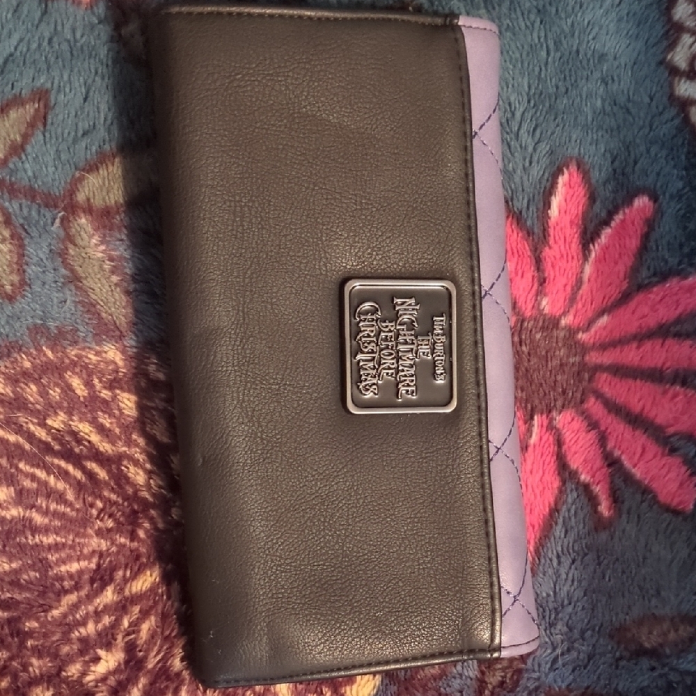Nightmare Before Christmas Quilted Style Wallet with Metal Accent Jack Sally - Picture 3 of 10